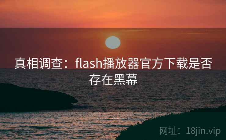 真相调查：flash播放器官方下载是否存在黑幕